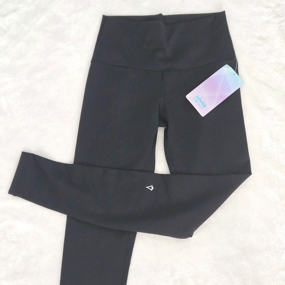 Ivivva by Lululemon Rhythmic Tight Luon Reversible Leggings Black Sz 14